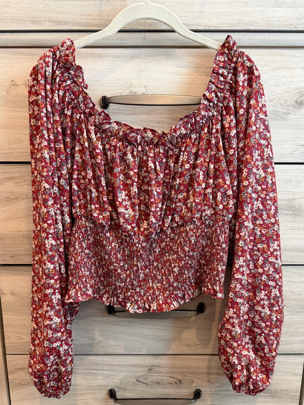Smocked Waist Floral Top